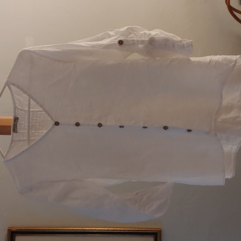 White linen blouse